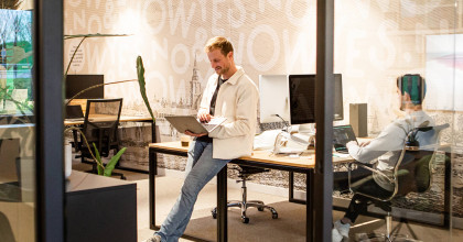 Bevlogen personeel in bedrijf